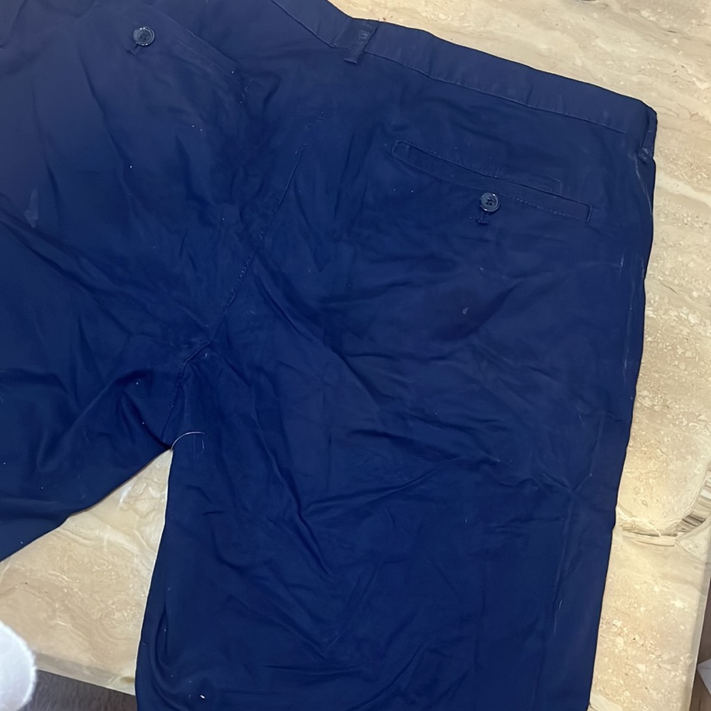 H&M men’s slim fit coupe etroite trouser shorts size 36 navy blue